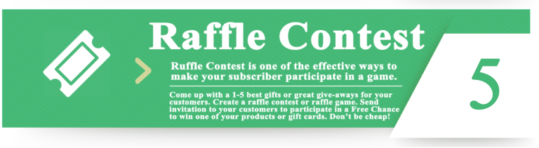 raffle contest tip #5 for email marketing